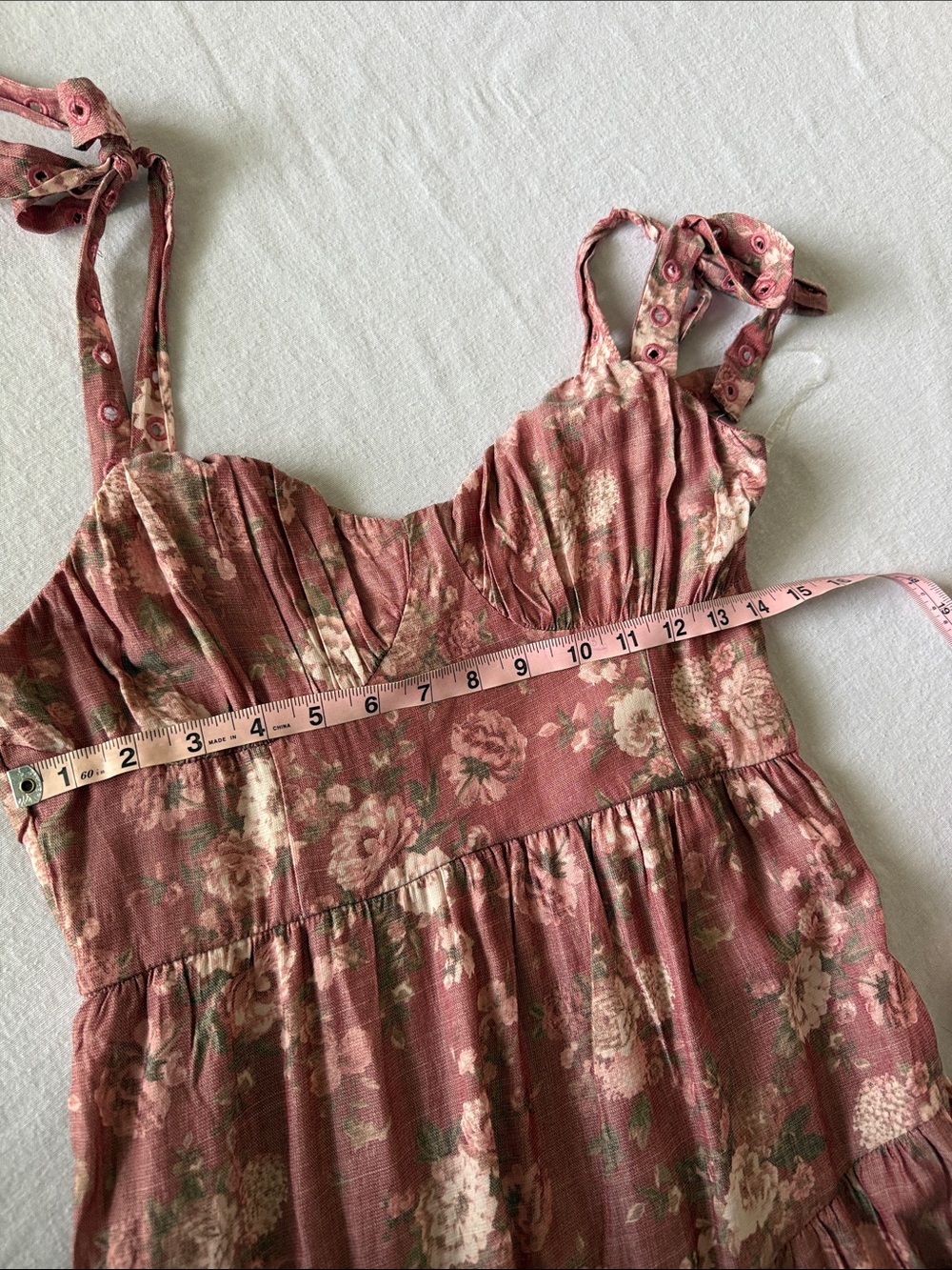 Altar’s State Size M Pink Floral Tie-Strap - Picture 4 of 6